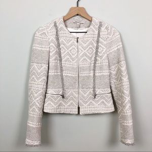 Zara Outerwear | Tweed Zip Up Jacket Boho